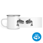 Кружка металлическая белая (круговая запечатка)