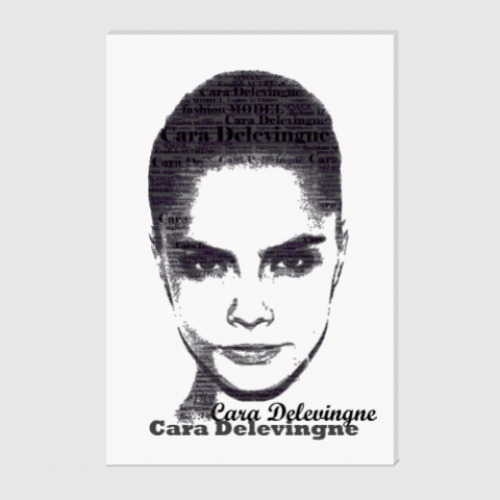 Холст с принтом Cara Delevingne/Кара Делевинь