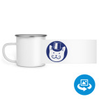 Кружка металлическая белая (круговая запечатка)