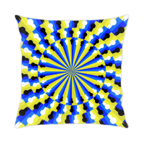 Подушка с принтом Иллюзия движения