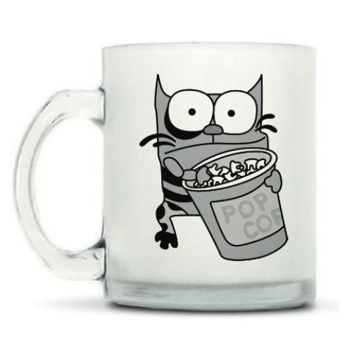 Кружка матовая с принтом Упячка Кот