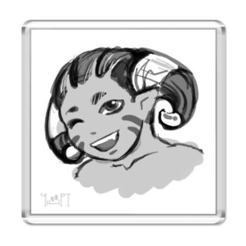 Магнит с принтом  Баша