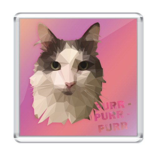 Магнит с принтом Кошка Фёкла