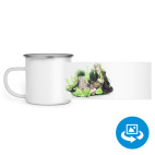 Кружка металлическая белая (круговая запечатка)