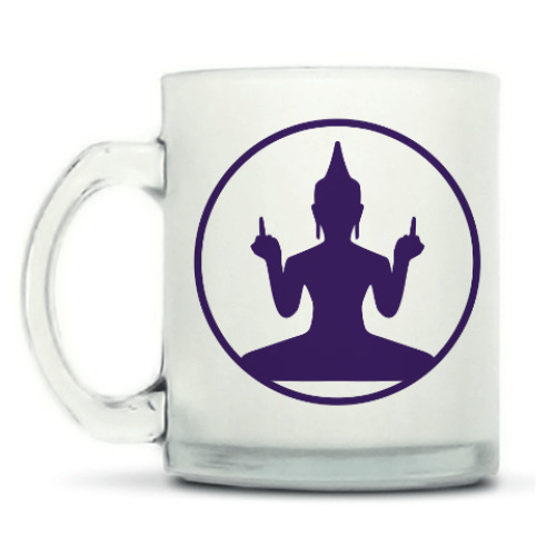 Кружка матовая с принтом  Buddha- fuck you