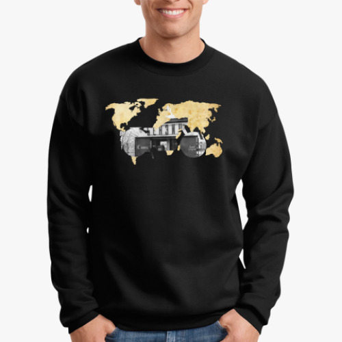 Свитшот с принтом Мотопейзаж