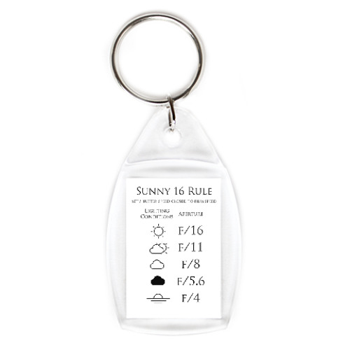 Брелок с принтом Sunny 16 Rule