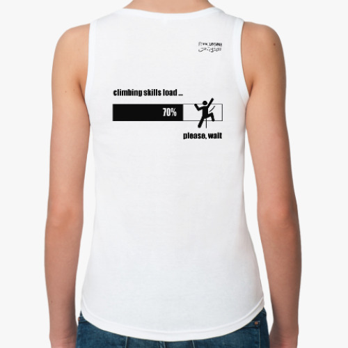 Женская майка с принтом скалолаз