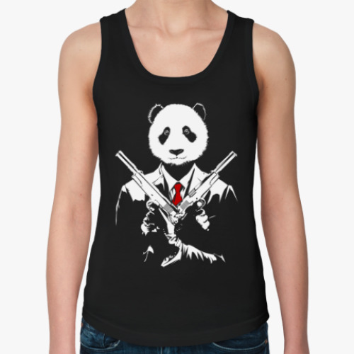 Женская майка с принтом Панда Киллер