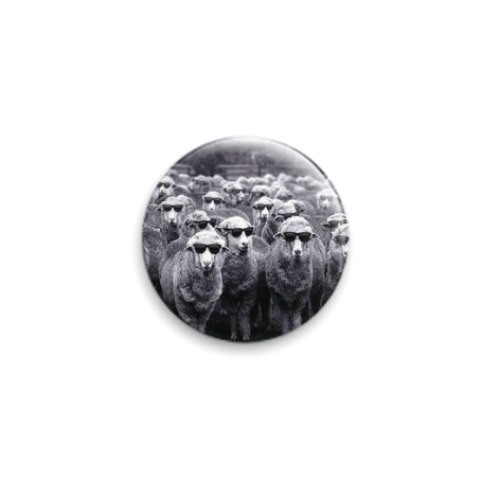 Значок 25мм Овечки в очках