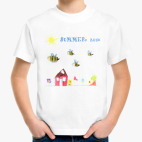 Детская классическая футболка Летние пчелки