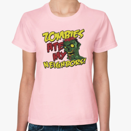 Женская футболка с принтом Зомби в Европе