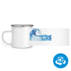 Кружка металлическая белая (круговая запечатка)