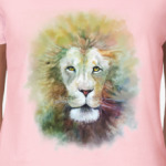 Лев, акварель