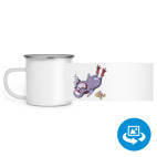 Кружка металлическая белая (круговая запечатка)