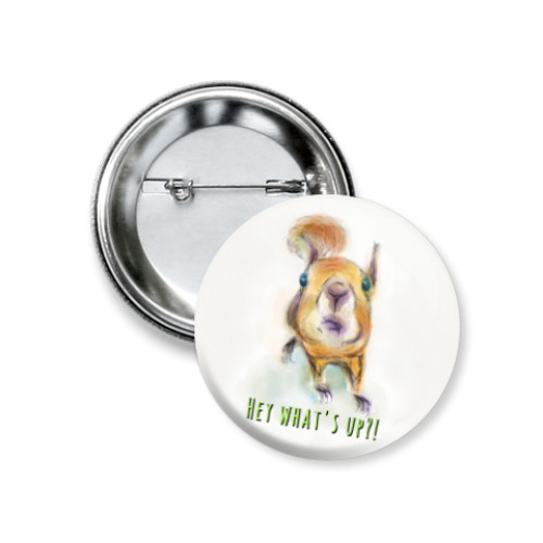 Значок 37мм с принтом Whats Up