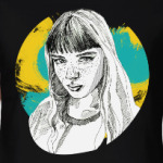 Взгляд с желто-голубыми красками