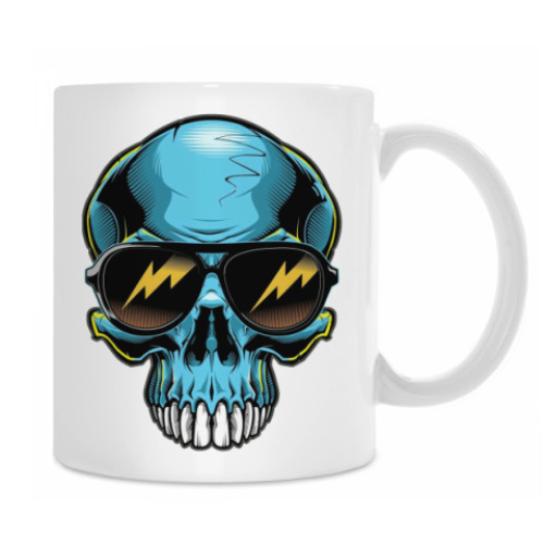 Кружка с принтом Cool Skull