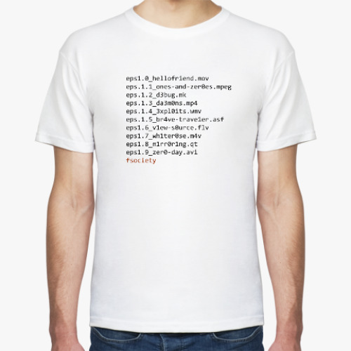 Футболка с принтом Mr Robot - fsociety-E Corp