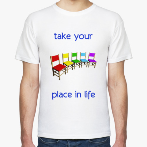 Футболка с принтом Займи место