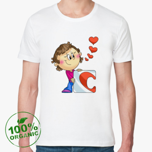 Футболка из органик-хлопка с принтом МАЛЬЧИК С ПАЗЛОМ