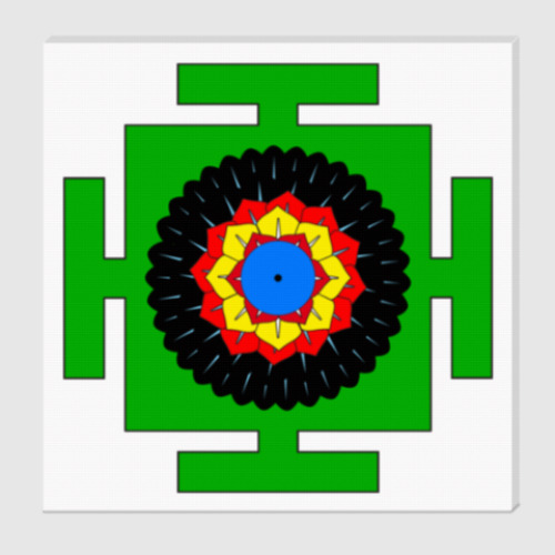 Холст с принтом Вишну-янтра для медитаций