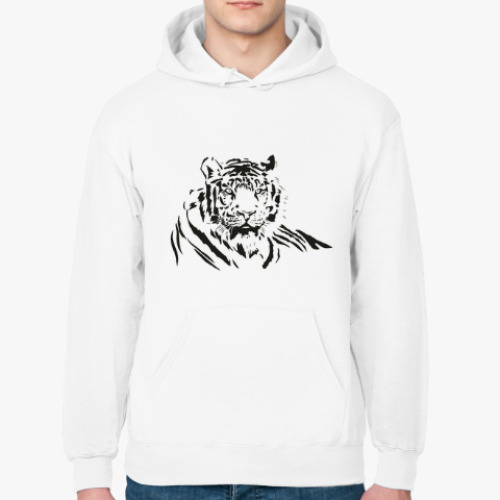 Толстовка худи с принтом Тигр