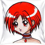 Аниме девушка с красными волосами