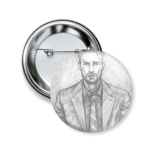 Значок 50мм с принтом Chris Evans / Puncture