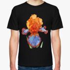 Футболка  ирис акварель