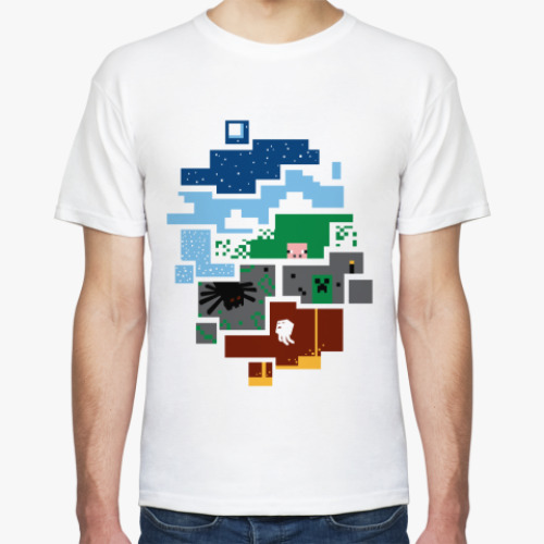 Футболка с принтом 'World of Minecraft'