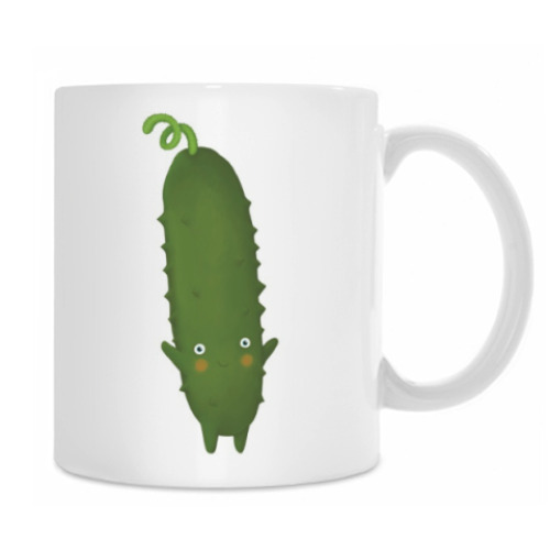 Кружка с принтом Веселые овощи