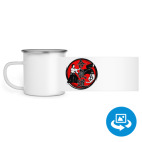 Кружка металлическая белая (круговая запечатка)