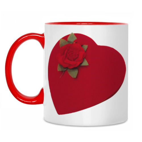 Кружка с принтом Heart&Rose
