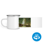 Кружка металлическая белая (круговая запечатка)