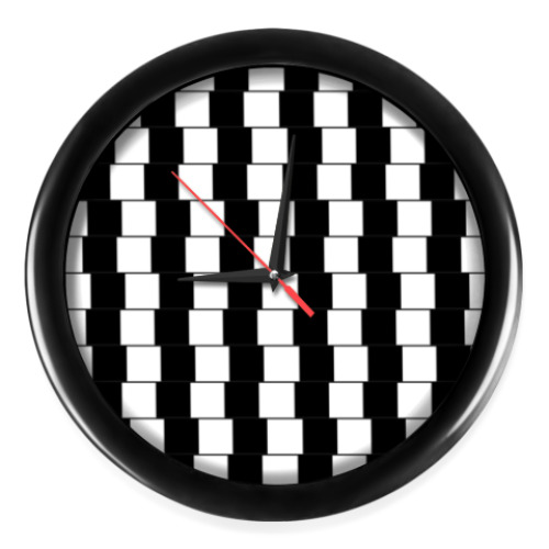 Настенные часы с принтом Оптическая иллюзия