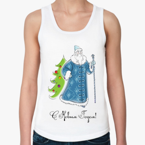 Женская майка с принтом Новый год