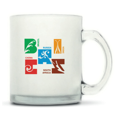 Кружка матовая с принтом БРИКС (BRICS)