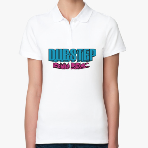 Женская рубашка поло (печать) с принтом dubstep
