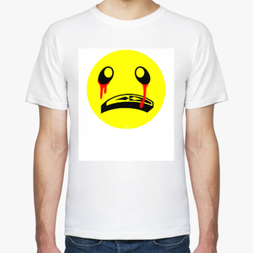 Футболка с принтом слезы смайла