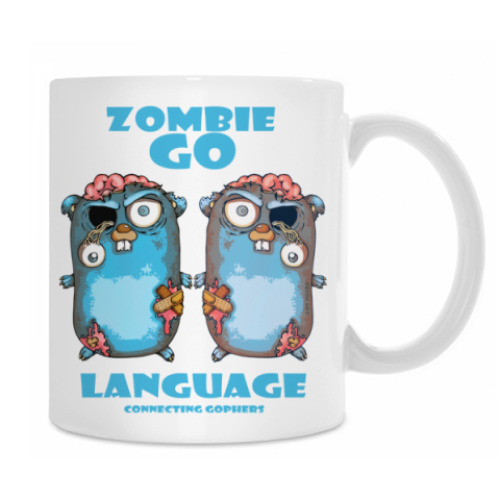 Кружка с принтом Gopher