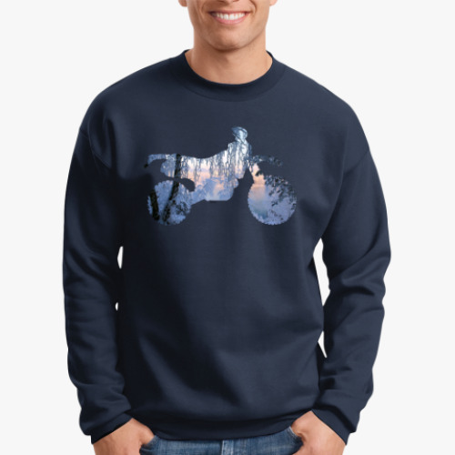 Свитшот с принтом Мотопейзаж