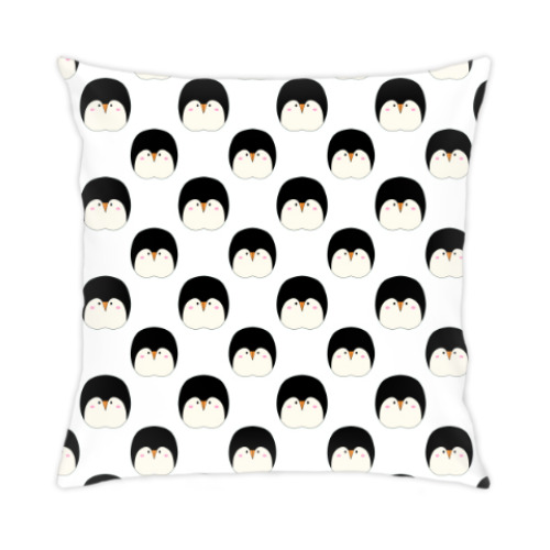 Подушка с принтом Пингвины