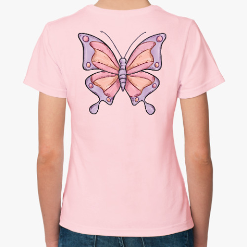 Женская футболка с принтом Крылья Бабочка