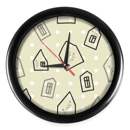 Настенные часы Домики