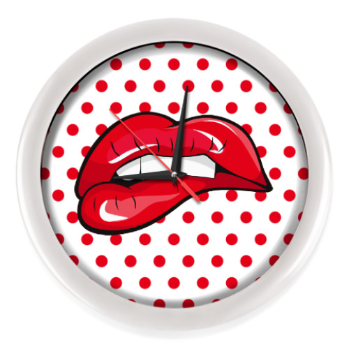 Настенные часы Губы: поп-арт