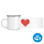 Кружка металлическая белая (круговая запечатка)