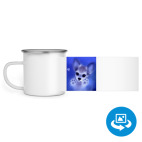 Кружка металлическая белая (круговая запечатка)