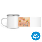 Кружка металлическая белая (круговая запечатка)