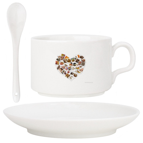 Кофейный набор с принтом Сладкоежке